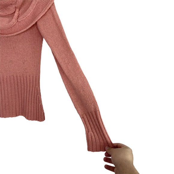 Anthro Sleeping on Snow Cable Cowl Neck Sweater XS - Picture 6 of 6